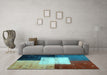 Machine Washable Abstract Light Blue Contemporary Rug in a Living Room, wshcon1583lblu