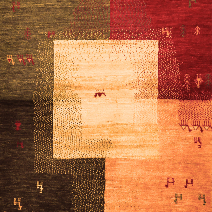 Serging Thickness of Machine Washable Abstract Orange Contemporary Area Rugs, wshcon1583org