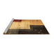 Sideview of Machine Washable Abstract Brown Contemporary Rug, wshcon1583brn