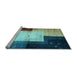 Sideview of Machine Washable Abstract Light Blue Contemporary Rug, wshcon1583lblu