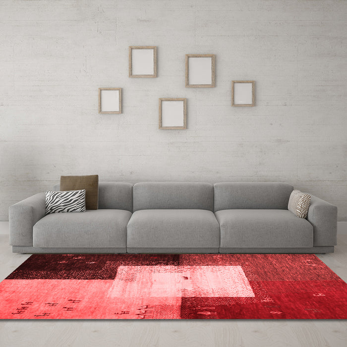 Contemporary Red Washable Rugs