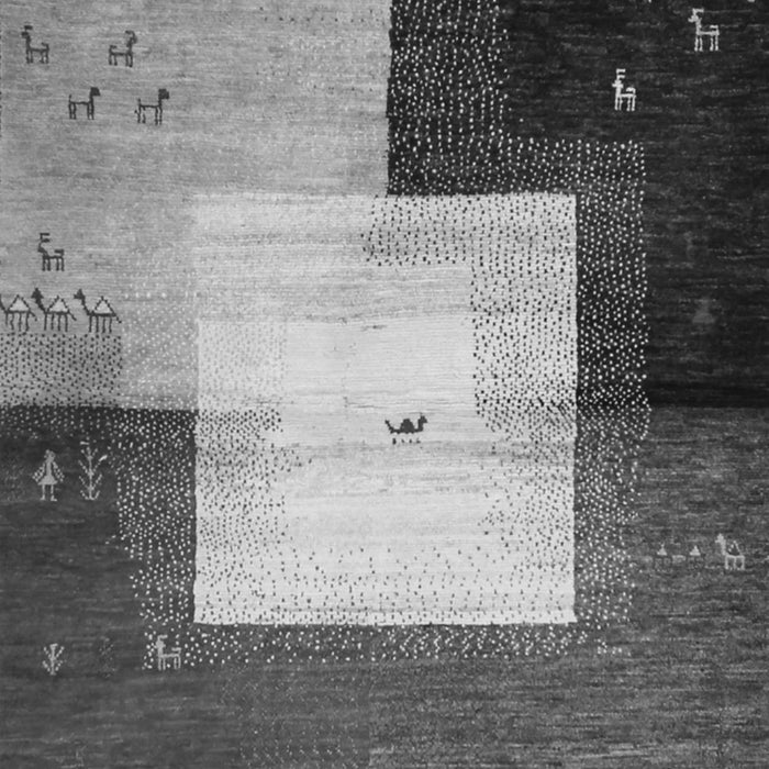 Abstract Gray Contemporary Rug, con1583gry