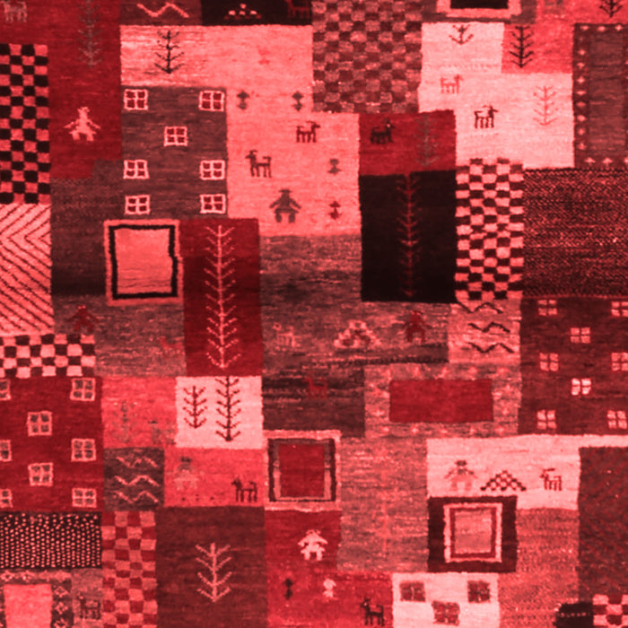 Machine Washable Abstract Red Contemporary Rug, wshcon1584red