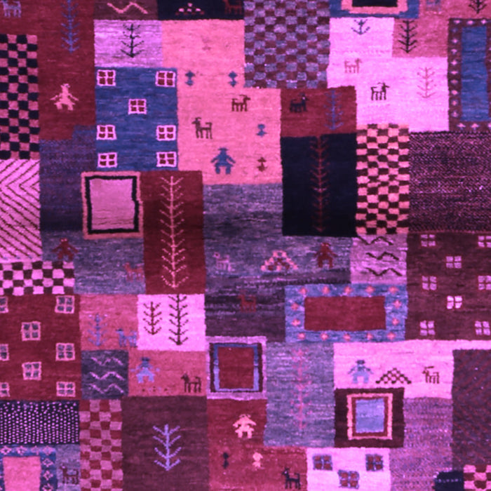 Abstract Purple Contemporary Rug, con1584pur