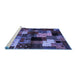 Sideview of Machine Washable Abstract Blue Contemporary Rug, wshcon1584blu