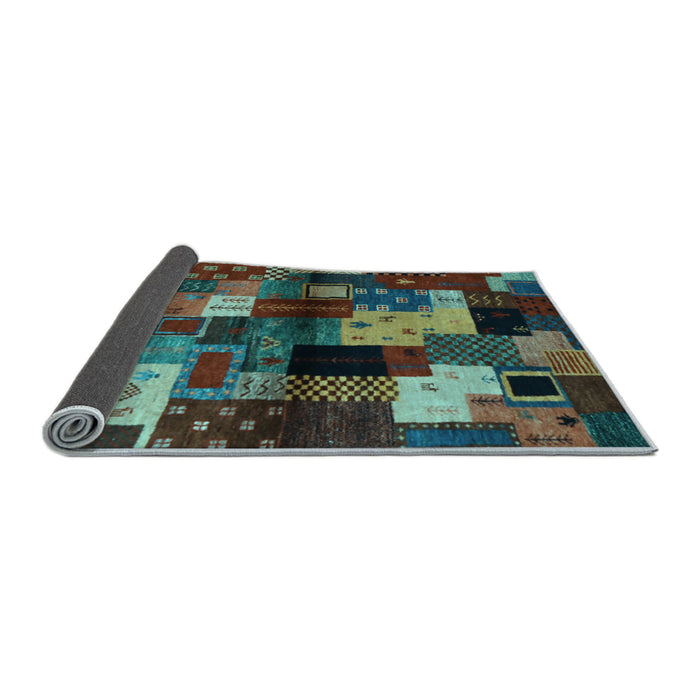 Sideview of Abstract Light Blue Contemporary Rug, con1584lblu