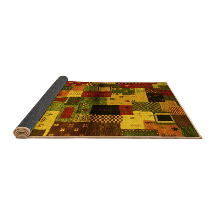 Sideview of Abstract Yellow Contemporary Rug, con1584yw