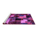 Sideview of Machine Washable Abstract Purple Contemporary Area Rugs, wshcon1584pur