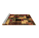 Sideview of Machine Washable Abstract Brown Contemporary Rug, wshcon1584brn