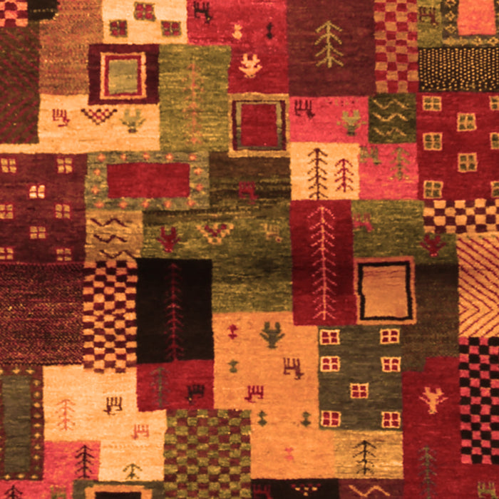 Abstract Orange Contemporary Rug, con1584org