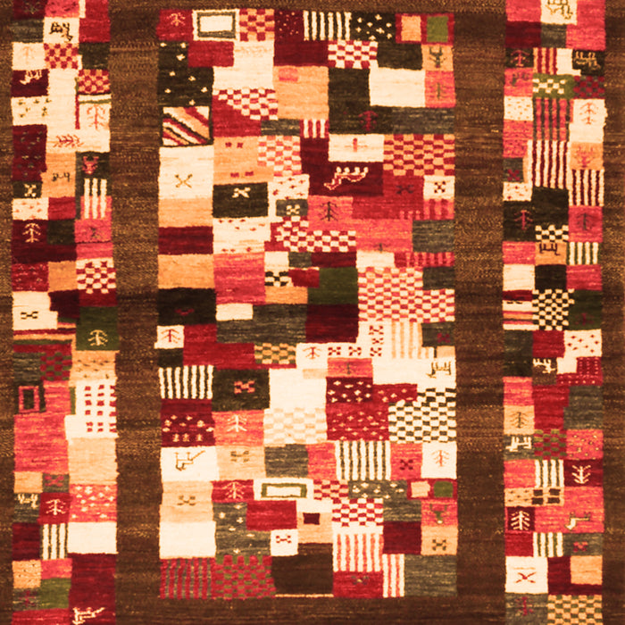 Abstract Orange Contemporary Rug, con1585org