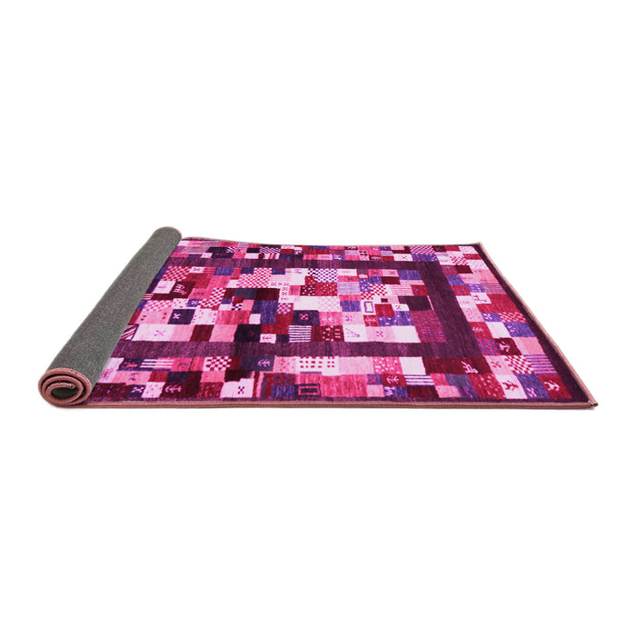Sideview of Abstract Pink Contemporary Rug, con1585pnk