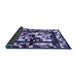 Sideview of Abstract Blue Contemporary Rug, con1585blu