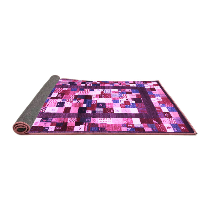 Sideview of Abstract Purple Contemporary Rug, con1585pur