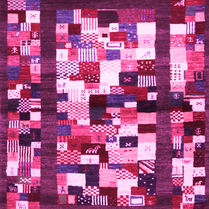 Machine Washable Abstract Pink Contemporary Rug, wshcon1585pnk