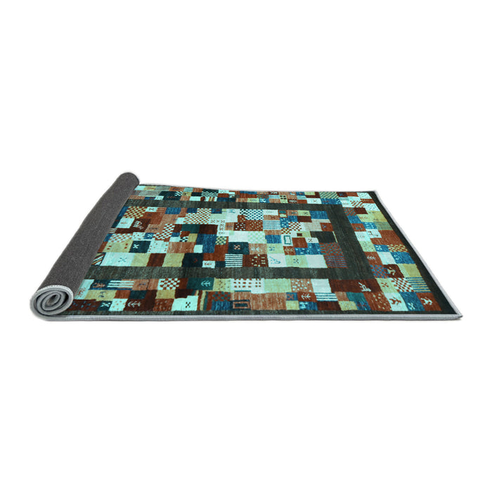 Sideview of Abstract Light Blue Contemporary Rug, con1585lblu