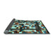 Sideview of Abstract Light Blue Contemporary Rug, con1585lblu