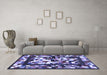 Machine Washable Abstract Blue Contemporary Rug in a Living Room, wshcon1585blu