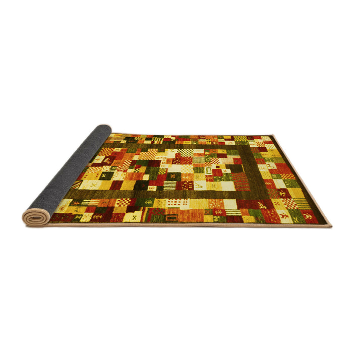Sideview of Abstract Yellow Contemporary Rug, con1585yw