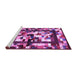 Sideview of Machine Washable Abstract Purple Contemporary Area Rugs, wshcon1585pur