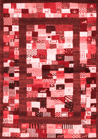 Abstract Red Contemporary Rug, con1585red