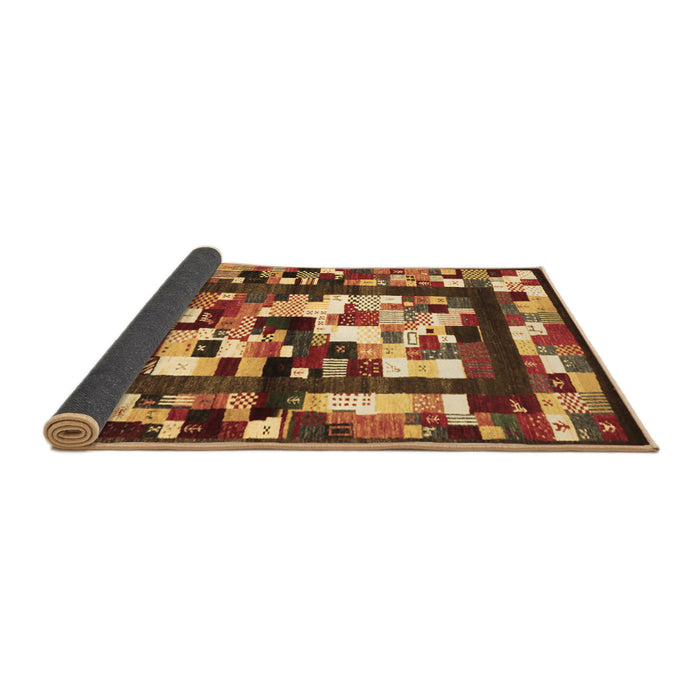 Sideview of Abstract Brown Contemporary Rug, con1585brn