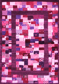 Abstract Pink Contemporary Rug, con1585pnk