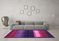 Machine Washable Abstract Purple Contemporary Rug, wshcon1586pur