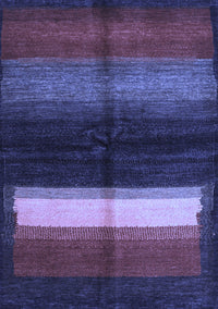 Abstract Blue Contemporary Rug, con1586blu
