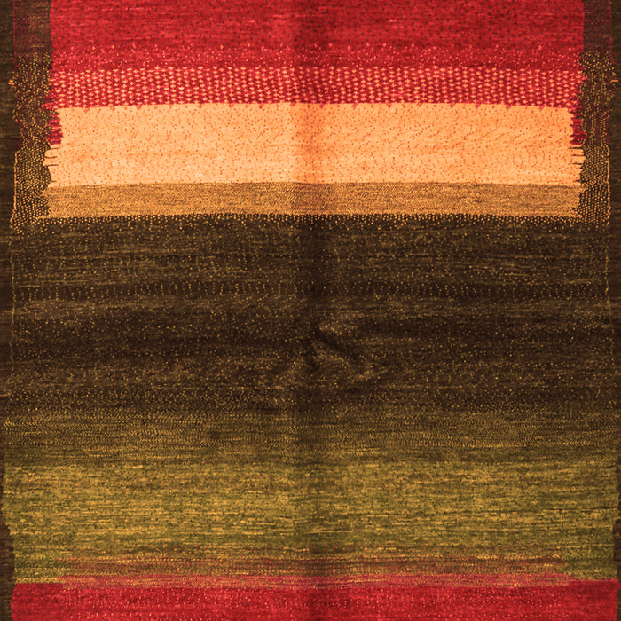 Serging Thickness of Machine Washable Abstract Orange Contemporary Area Rugs, wshcon1586org