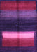 Machine Washable Abstract Purple Contemporary Area Rugs, wshcon1586pur