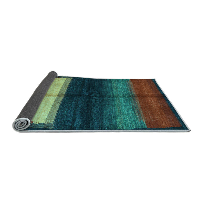 Sideview of Abstract Light Blue Contemporary Rug, con1586lblu