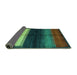 Sideview of Abstract Turquoise Contemporary Rug, con1586turq