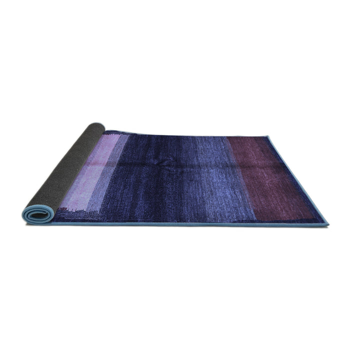 Sideview of Abstract Blue Contemporary Rug, con1586blu