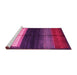 Sideview of Machine Washable Abstract Pink Contemporary Rug, wshcon1586pnk