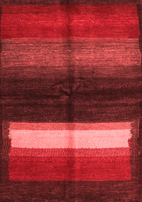 Abstract Red Contemporary Rug, con1586red