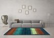 Machine Washable Abstract Light Blue Contemporary Rug in a Living Room, wshcon1586lblu