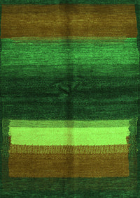 Abstract Green Contemporary Rug, con1586grn