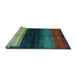 Sideview of Machine Washable Abstract Light Blue Contemporary Rug, wshcon1586lblu