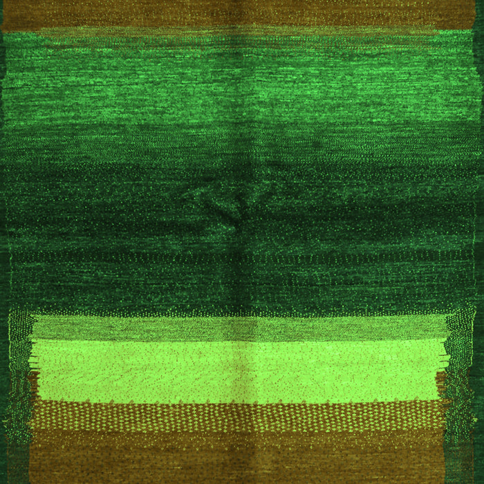 Serging Thickness of Machine Washable Abstract Green Contemporary Area Rugs, wshcon1586grn