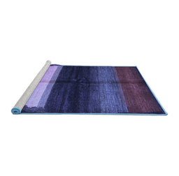 Sideview of Machine Washable Abstract Blue Contemporary Rug, wshcon1586blu