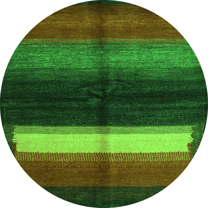 Machine Washable Abstract Green Contemporary Area Rugs, wshcon1586grn