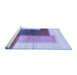 Sideview of Machine Washable Abstract Blue Contemporary Rug, wshcon1587blu