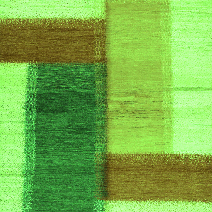 Abstract Green Contemporary Rug, con1587grn