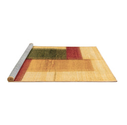 Sideview of Machine Washable Abstract Brown Contemporary Rug, wshcon1587brn