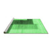 Sideview of Machine Washable Abstract Emerald Green Contemporary Area Rugs, wshcon1587emgrn