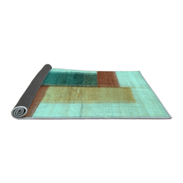 Sideview of Abstract Light Blue Contemporary Rug, con1587lblu