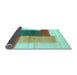 Sideview of Abstract Light Blue Contemporary Rug, con1587lblu