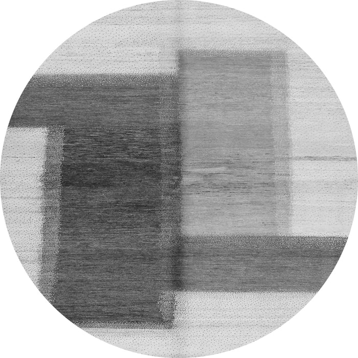 Square Abstract Gray Contemporary Rug, con1587gry