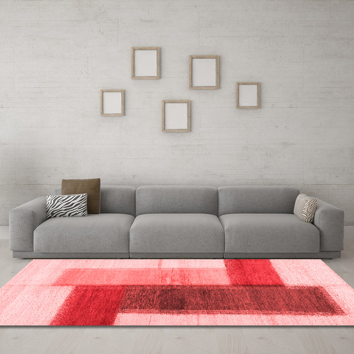 Contemporary Red Washable Rugs